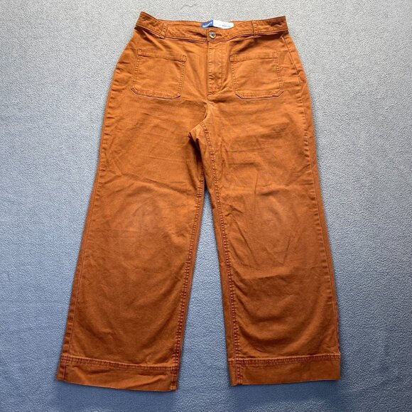Old Navy High Rise Wide Leg Pants Women's Size 12 Regular,Zipper,Y2K - Picture 1 of 9